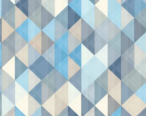Tapete Vlies Dreieck Grafik blau grau Scandinavian II - Moderne Wandtapete im skandinavischen Stil, geometrisches Design, scheuerbeständig und abziehbar, perfekt für jedes Zimmer.