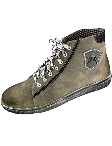 Maddox Herren Trachten Leder Schuhe Hohe Sneaker Marinus | Stein 50