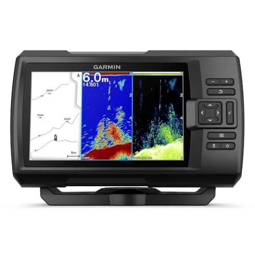 Garmin Striker Vivid 7cv - 7 Zoll Fishfinder mit GT20-TM Geber, gestochen scharfe Echolotbilder und hochempfindliches GPS für präzises Angeln