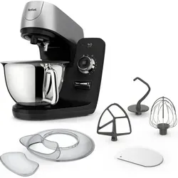 Tefal Küchenmaschine QB9008 Coach, 1200 W - Küchenmaschine mit 5,5 l Schüssel und 8 Automatikprogrammen, ideal für ein personalisiertes Kocherlebnis. Besonders leiser Motor für angenehmes Arbeiten in der Küche.