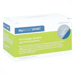 Mybiotik Sport Pulver - Nahrungsergänzungsmittel zur Unterstützung von Energie und Ausdauer, gluten- und laktosefrei, mit Magnesium und Vitamin C für normale Muskelfunktion und Immunstärkung.