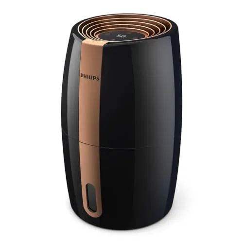 Philips Luftbefeuchter 2000 Serie - Hygienische NanoCloud-Technologie, verhindert Bakterienausbreitung um 99% und bietet digitalen Echtzeit-Feedback