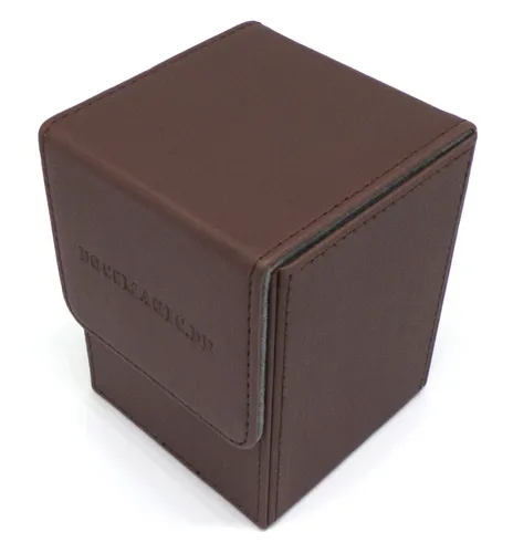 Docsmagic.de Premium Magnetic Flip Box (100) Brown + Deck Divider - MTG - PKM -