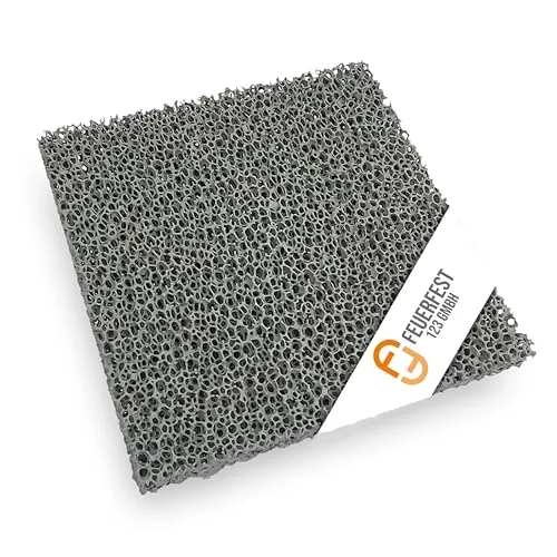 Feuerfest 123 - Feinstaubfilter Kaminofen 250x250x25 mm, effektive Reduzierung von Feinstaubemissionen, hitzebeständig bis 1.650 °C