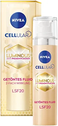 NIVEA Cellular Luminous 630 Anti-Pigmentflecken Getöntes Fluid LSF20 - 40 ml, reduziert Pigment- und Altersflecken für einen ebenmäßigen Teint