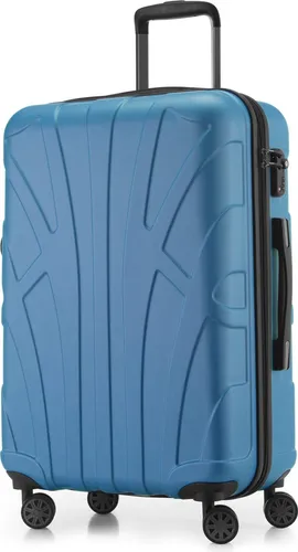 suitline Hartschalen-Koffer Trolley 66 cm, Cyanblau - Koffer für Kurzurlaub: 66 cm Hartschalen-Reisekoffer aus 100% ABS, TSA-Zahlenschloss und erweiterbares Volumen für optimalen Stauraum beim Reisen.