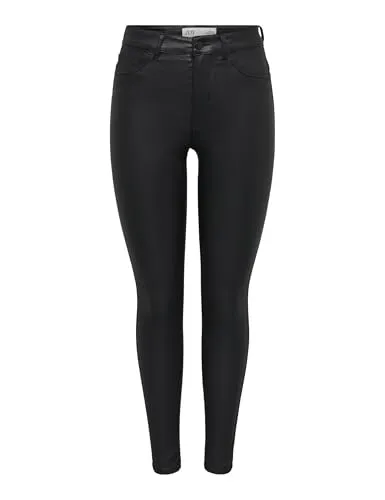 JACQUELINE de YONG Lederimitathose - Skinny Jeans in Leder Optik - Hosen im Biker Look mit schmaler Schnittführung, die deine Silhouette betont und modische Akzente setzt. Perfekt für einen femininen und trendigen Style!