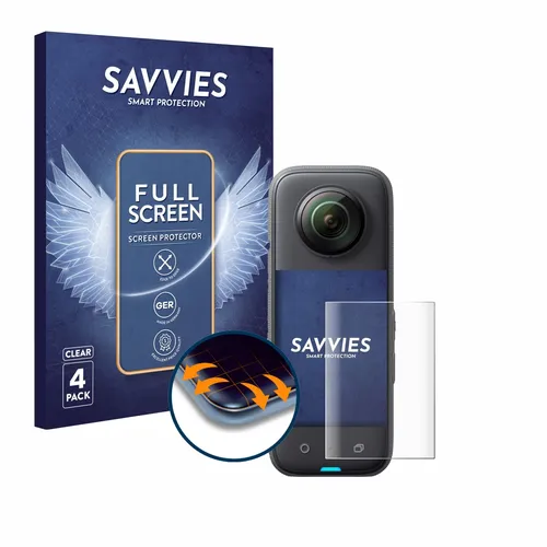 4x Full-Screen Schutz Folie für Insta360 X3 3D Curved Edge Display