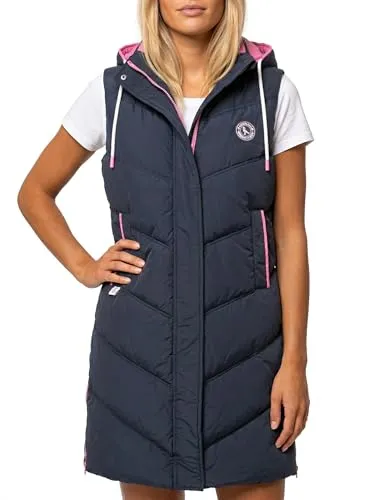 Zwillingsherz Damen Weste Steppweste – kuschelige Winterweste mit Kapuze - Kuschelige Steppweste für Damen, ideal für kalte Tage. Mit Kapuze und praktischen Taschen ausgestattet, bietet sie Komfort und Stil. Hochwertige Verarbeitung sorgt für Langlebigkeit und Pflegeleichtigkeit.