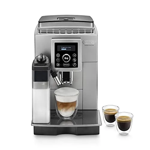 De Longhi ECAM 23.460.SB - Kaffeevollautomat 15 bar, LatteCrema-System für perfekten Cappuccino und intuitive Bedienung mit LCD-Panel