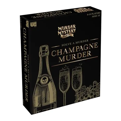 Murder Mystery Adult Party Game | The Champagne Murder - Interaktives Krimi-Spiel für Erwachsene, ideal für Dinnerpartys. Enthält alles für ein unvergessliches Erlebnis: Charakterhefte, Hinweise und Online-Zugang für spannende Aufklärung.