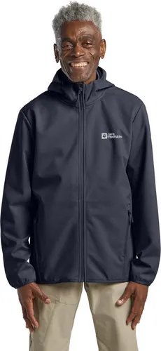 Jack Wolfskin Softshelljacke "Bornberg" - Dunkelblau, XXL, Herren - Funktionsjacken für Herren - winddicht, wasserabweisend und atmungsaktiv für optimale Bewegungsfreiheit beim Outdoor-Abenteuer.