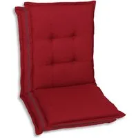 Xxxl Sesselauflagenset Kirschrot - 2-teiliges Outdoor-Kissen Set aus hochwertigem Textil mit pflegeleichter Schaumstofffüllung. Ideal für Gartenstühle, langlebig und Oeko-Tex® Standard 100 zertifiziert.