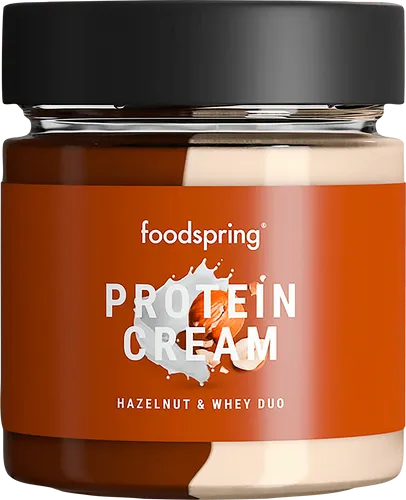 foodspring Brotaufstrich, Protein Cream Duo Hazelnut & Whey Duo (200 g)