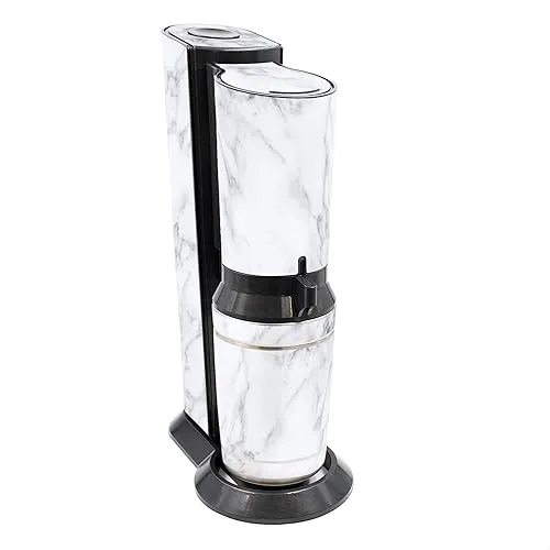 Finest Folia Deko Schutz Aufkleber kompatibel mit SodaStream Wassersprudler Crystal Design Sticker Set 8-teilig Klebefolie wasserfest selbstklebend (Crystal 2.0 (RX049), 01 Marmor)