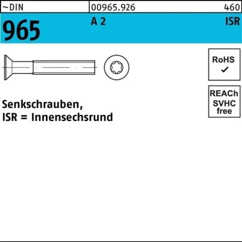 500er PACK(Stk)  000965920060050008 Senkschraube DIN 965 Innensechsrund M 5 x 8