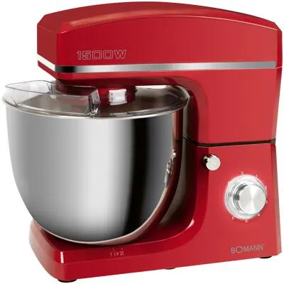 Bomann Knetmaschine KM 6036 CB | XXL Küchenmaschine mit 10L Schüssel - Küchenmaschinen für Profis – 1500 Watt Leistung, 8 Geschwindigkeitsstufen und 10L Edelstahlschüssel für bis zu 6 kg Teig. Perfekt für große Backprojekte!