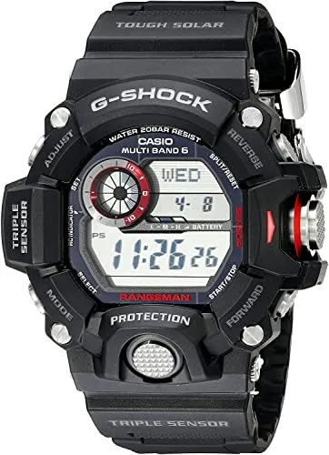 Casio G-Shock GW-9400-1ER - Solar Funkuhr mit Barometer und Thermometer - Digitaluhr mit Solarenergie und Funksignalempfang, ideal für Outdoor-Aktivitäten und präzise Zeitmessung.