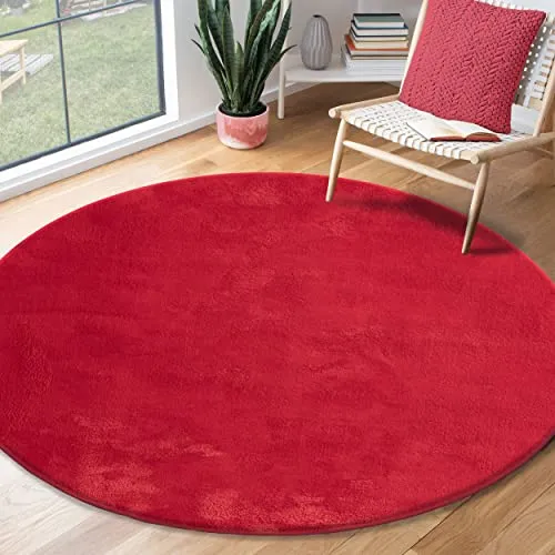 the carpet Relax Moderner Flauschiger Kurzflor Teppich 200x200 cm - Teppich mit Anti-Rutsch Unterseite, waschbar bis 30 Grad und super soft in Felloptik, ideal für Wohnzimmer oder Schlafzimmer.