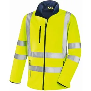 teXXor Arbeitsjacke Softshelljacke Niagara, 4103, Warnschutzjacke, signalgelb, wasserdicht, Gr. XXL
