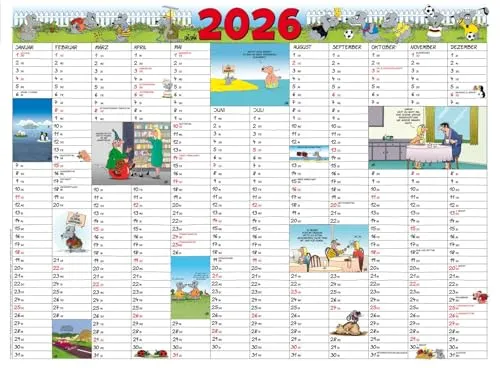 Uli Stein Jahresplaner 2026: Posterkalender: Plakatkalender für die Wand | Ideale Schreibtischunterlage (Uli Stein Kalender 2026)