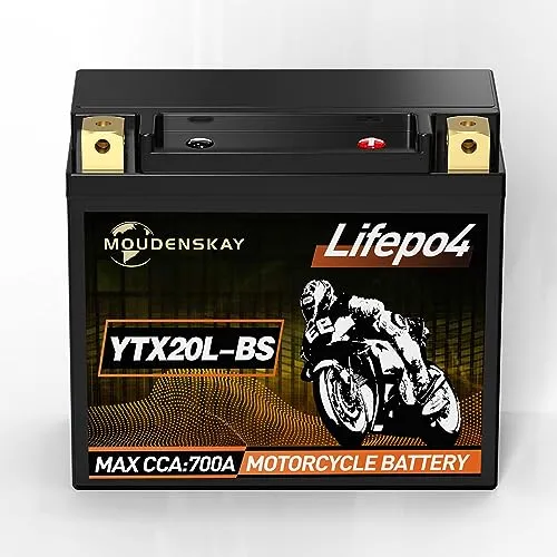 MOUDENSKAY Lithium Motorrad Batterie 12V mit BMS – Hohe Startleistung für Motorräder, ATV & UTV - Hochleistungs Lithium Motorrad Batterie mit 700CCA, wartungsfrei und sofort einsatzbereit. Ideal für zuverlässigen Start und kompakte Bauweise – perfekt für Ihr Fahrzeug.