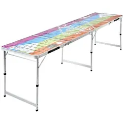 SALITOS Beer Pong Tisch - Klappbar und Höhenverstellbar - Party-Deko für unvergessliche Spieleabende, klappbar auf Koffergröße und mit höhenverstellbaren Beinen für maximalen Spielspaß überall.