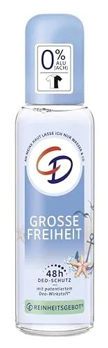 CD Deo Zerstäuber 'Große Freiheit', 75 ml - Deo ohne Aluminiumsalze für 24 h langanhaltenden Schutz, ideal für empfindliche Haut und vegane Körperpflege.
