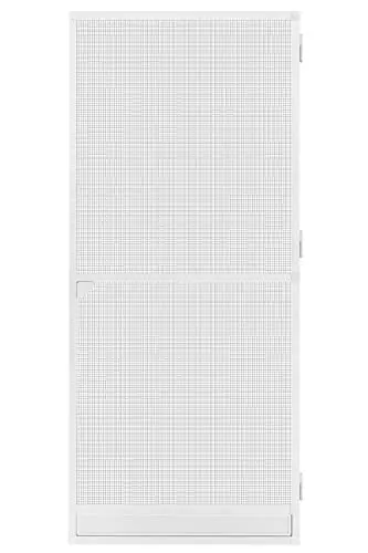 Schellenberg Fliegengittertür Premium 100 x 215 cm, weiß - Fliegengitter für Balkon- und Terrassentüren, schützt effektiv vor Insekten mit langlebigem Aluminium-Rahmen und hochwertigem Klarsicht-Gitter.