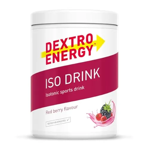 Dextro Energy Iso Drink Elektrolyte Sport Getränkepulver, Red Berry, 440g - Erfrischendes Elektrolyt-Pulver für isotone Getränke mit Kalium, Magnesium und Natrium. Ideal für die Hydration während des Trainings. Leckerer Geschmack, sowohl kalt als auch warm genießbar. Made in Germany für höchste Qualität.