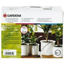 Gardena Urlaubsbewässerungs-Set für 36 Topfpflanzen - Automatische Bewässerung mit Zeitschalter, ideal für sorgenfreie Urlaubszeiten