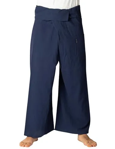 PANASIAM Wellnesshose Thai Fischerhose Classic - Bequeme Unisex Wickelhose aus 100% Baumwolle, ideal als Yogahose oder Relaxhose im Loose Fit für maximale Bewegungsfreiheit.