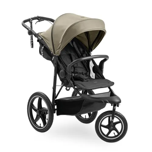 Hauck Kinderwagen Runner 3 - All-Terrain Buggy mit XL Lufträdern - Kinderwagen mit großen, gefederten Lufträdern für alle Terrain, XL Sonnenverdeck (UV 50+) und einfache Faltmechanik für komfortablen Transport.