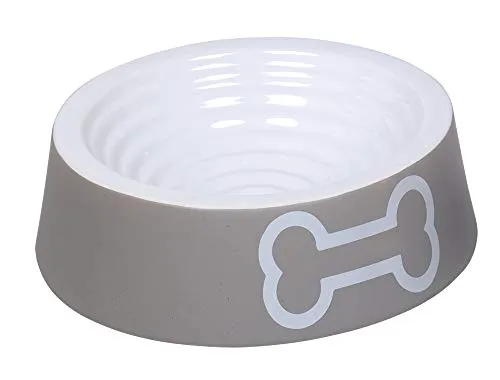 Nobby Keramik Napf Big Bone, grau Ø 24 x 7 cm - Fressnapf für Hunde mit edler, feinmatter Keramik-Oberfläche und rutschfestem Design, ideal für stilbewusste Haustierbesitzer.