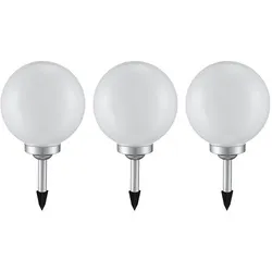 3er Set LED Solar Kugel Lampen für Garten und Terrassen - Wetterfeste Solarleuchten im Kugeldesign mit bis zu 8 Stunden Leuchtdauer, ideal zur Beleuchtung von Wegen und Außenanlagen.