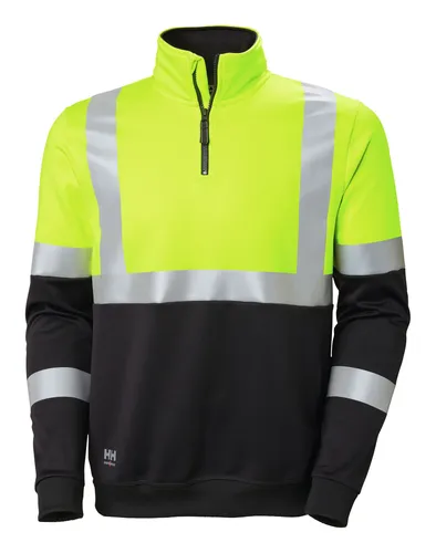 Helly Hansen Warn-Sweat-ZIP, gelb, Größe M - Hoodie in auffälligem Gelb, ideal für hohe Sichtbarkeit und Sicherheit bei Outdoor-Aktivitäten.