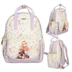 Depesche 13672 TOPModel Cowgirl Rucksack - Schulranzen für Mädchen in Lila und Creme, mit verstellbaren Trägern und praktischem Stauraum für Schule und Freizeit.