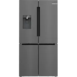Bosch Serie 6 KFI96AXEA Side-by-Side Kühl- und Gefrierkombination - Kühlschrank mit 375 l Kühl- und 199 l Gefrierkapazität, freistehend, elegantes Design in Schwarz und Edelstahl, ideal für große Haushalte.