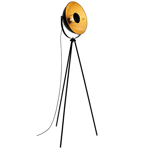 BRILONER Stehlampe Retro mit Fußtaster - Standleuchten & Deckenfluter – Stilvolle Retro-Designlampe mit schwenkbarem Schirm für individuelle Beleuchtung und praktischem Fußtaster für einfachen Betrieb.