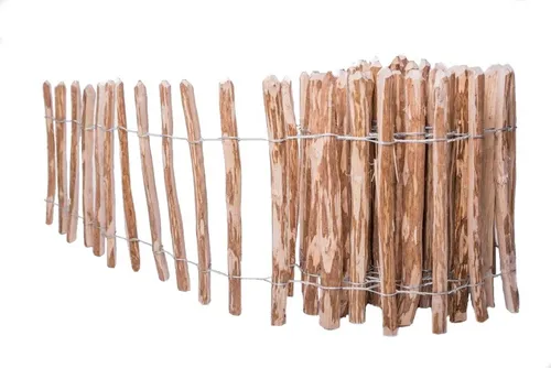 Staketenzaun Holzzaun Gartenzaun Imprägniert 60cm x 5m - Robuster Staketenzaun aus imprägniertem Haselnuss-Holz, ideal für die Gestaltung von Gartenbereichen. Mit einer Höhe von 60 cm und einer Länge von 5 m fügt er sich harmonisch in jede Umgebung ein.