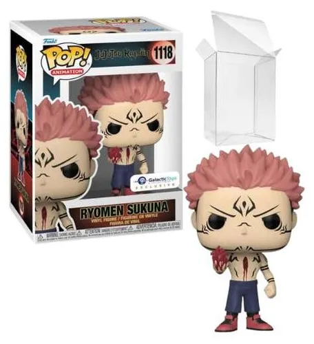 Funko Jujutsu Kaisen POP & Buddy! Animation Vinyl-Figur Sukuna mit Herz 9 cm - Wackelkopffigur aus Jujutsu Kaisen, detailreich gestaltet und perfekt für Sammler oder als Geschenk für Anime-Fans.