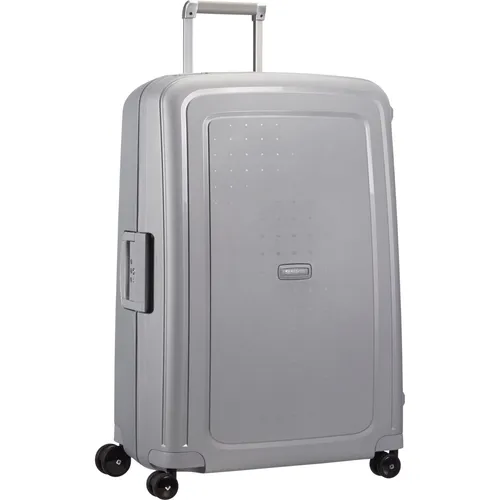 Samsonite S'Cure Spinner L - 75 cm Koffer in Silber - Handgepäck mit 102 L für zweiwöchige Reisen, ausgestattet mit einem 3-Punkt-Schließsystem und integrierter TSA-Funktion für sicheres Reisen.