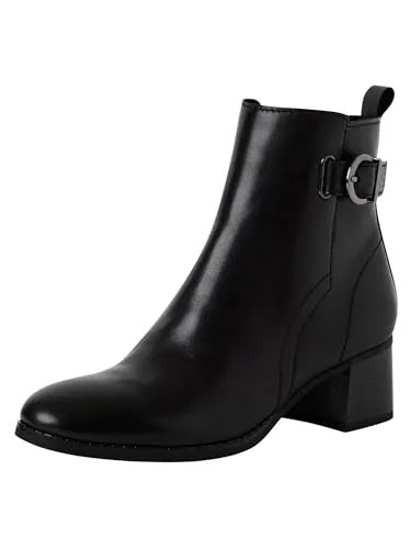 Marco Tozzi Damen Stiefelette 2-25317-45 in Schwarz, Größe 38 - Bequeme Stiefelette mit softiger Feel me Sohle für ein wolkenähnliches Tragegefühl. Hergestellt aus hochwertigem Leder, optimaler Passform und ideal für jeden Anlass – der perfekte Allrounder für stilbewusste Frauen.