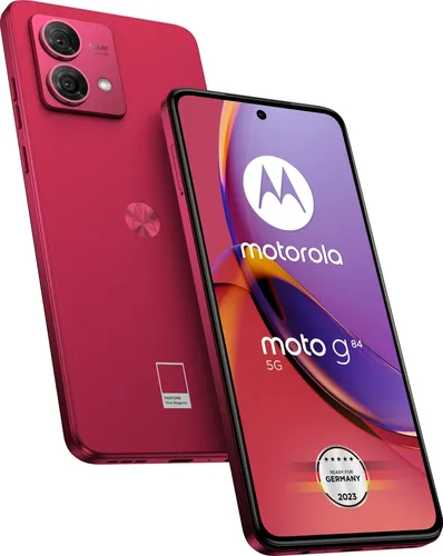Motorola G84 5G Smartphone - Simlockfreies Handy in Magenta, leistungsstark und zukunftssicher mit 5G-Konnektivität