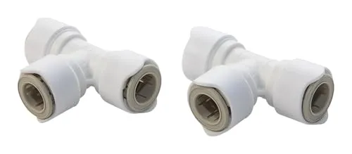 Whale WX1502 Quick-Connect T-Stück, 15 mm, Doppelgreifer-Design, für heißes und kaltes Wasser, halbstarres Polyethylen, Weiß