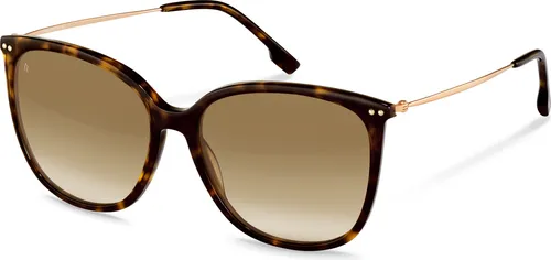 RODENSTOCK 3343 Damen-Sonnenbrille - Stilvolle Vollrand Butterfly - Sonnenbrillen mit elegantem braunen Kunststoff-Gestell, ideal für modebewusste Damen, die UV-Schutz und trendiges Design schätzen.