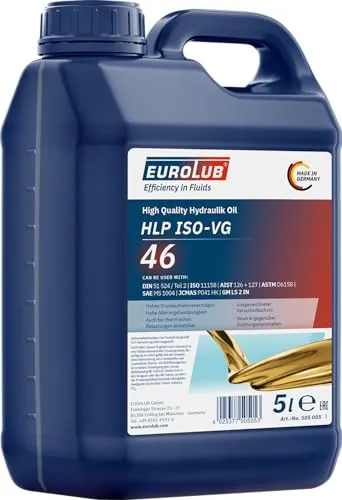 Eurolub Hydrauliköl HLP ISO-VG 46 - Hochleistungsöl für Maschinen - Eurolub Hydrauliköl HLP ISO-VG 46 sorgt für zuverlässige Leistung in hydraulischen Systemen. Ideal für den professionellen Einsatz und sorgt für einen reibungslosen Betrieb.