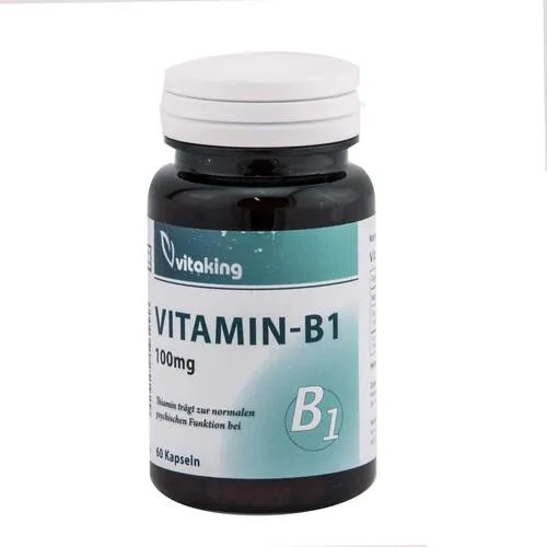 VITAMIN B1 100 mg Kapseln 60 St - Nahrungsergänzungsmittel mit Thiamin für einen aktiven Lebensstil. Unterstützt den Energiestoffwechsel und trägt zur normalen Funktion des Nervensystems bei. Ideal für die tägliche Ergänzung.