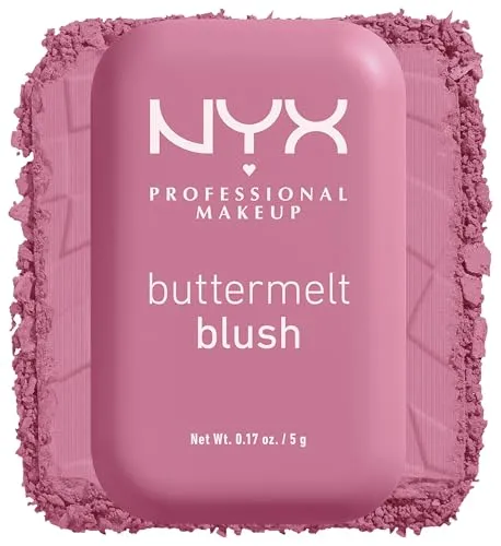 NYX Professional Makeup Buttermelt Blush, Rouge, Cremige Textur mit Shea Butter, Mandelbutter & Mangobutter, Einfach zu verblenden für einen frischen Look, Farbe: 06 For The Butta