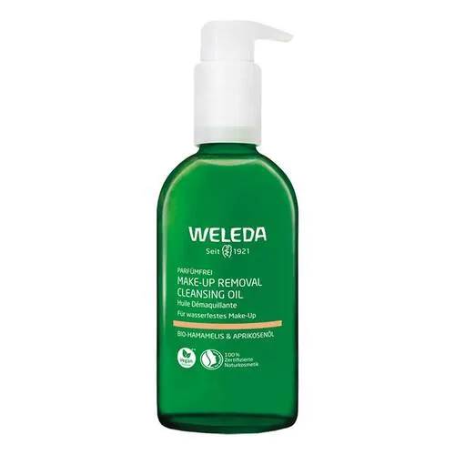Weleda Cleansing Care Abschminköl 150 ml - Weleda Cleansing Care Abschminköl, 150 ml, sanfte Gesichtsreinigung für Damen. Entfernt gründlich Unreinheiten und wasserfestes Make-up, ideal für empfindliche Haut. Vegan und in einem umweltfreundlichen Glasbehälter.